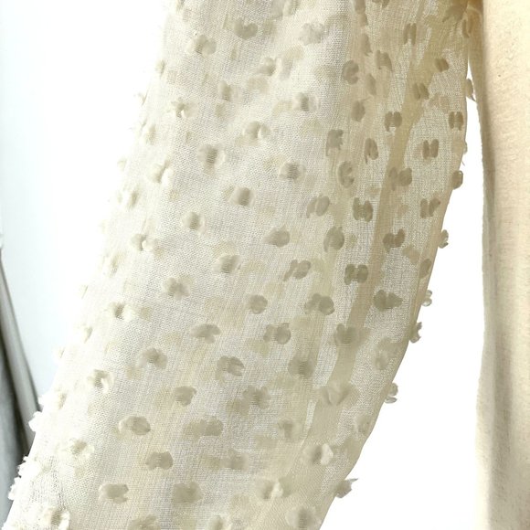 Anthropologie Maeve Cream Textured Long Sleeve Sleeve Knit Top Current Season M - Picture 7 of 10